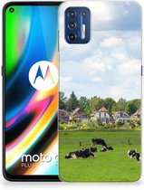 Backcover Soft Siliconen Hoesje Motorola Moto G9 Plus Telefoon Hoesje Hollandse Koeien