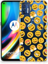 Backcover Soft Siliconen Hoesje Motorola Moto G9 Plus Telefoon Hoesje Super als Cadeautjes voor Meisjes Emoji