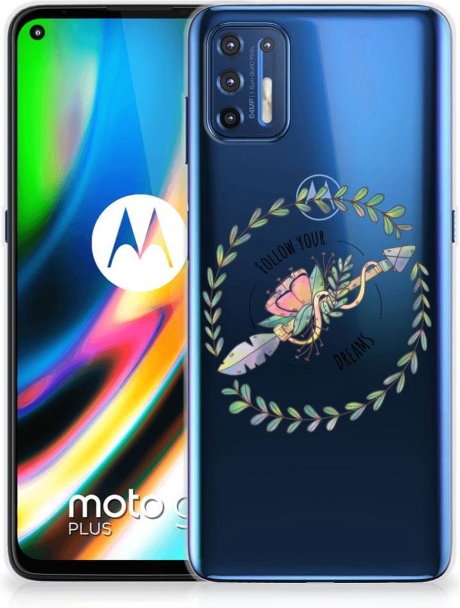 Motorola Moto G9 Plus Telefoonhoesje met Naam Boho Dreams