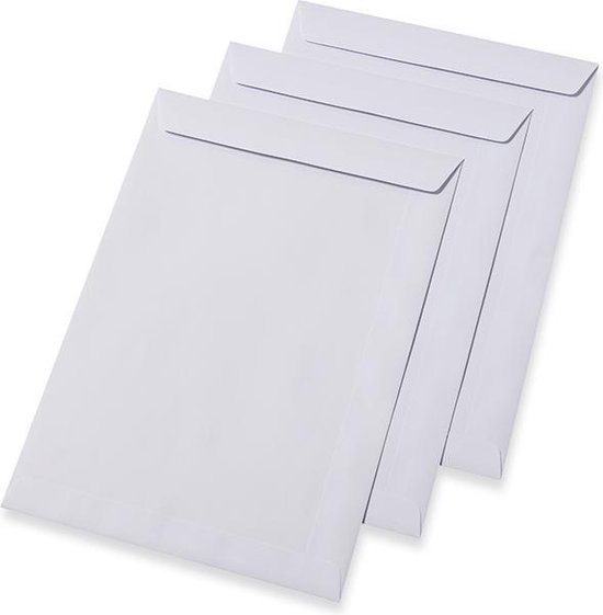 Foto: Enveloppe akte envelop eb4 262x371mm geen venster hechtstrip per 100 stuks