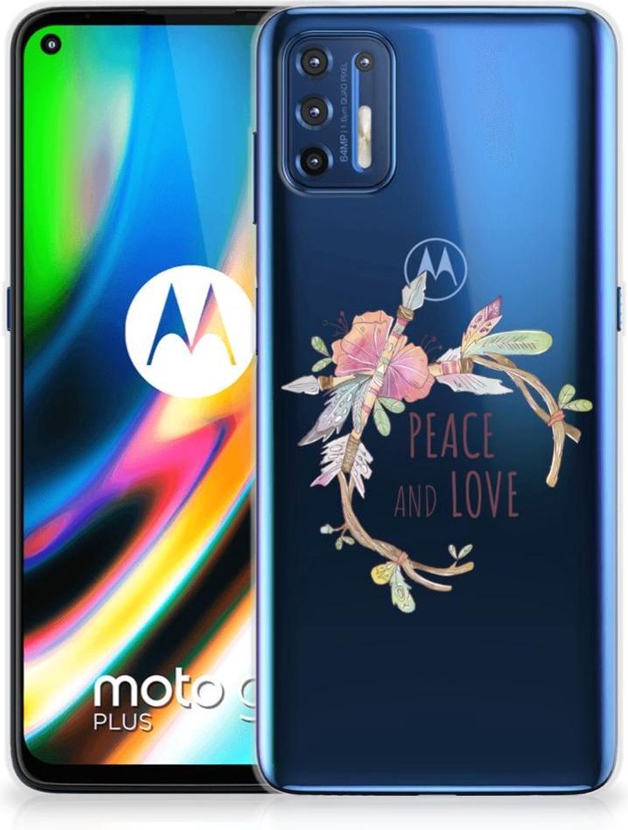 Motorola Moto G9 Plus Telefoonhoesje met Naam Boho Text