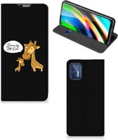 GSM Hoesje Motorola Moto G9 Plus Wallet Case Giraffe