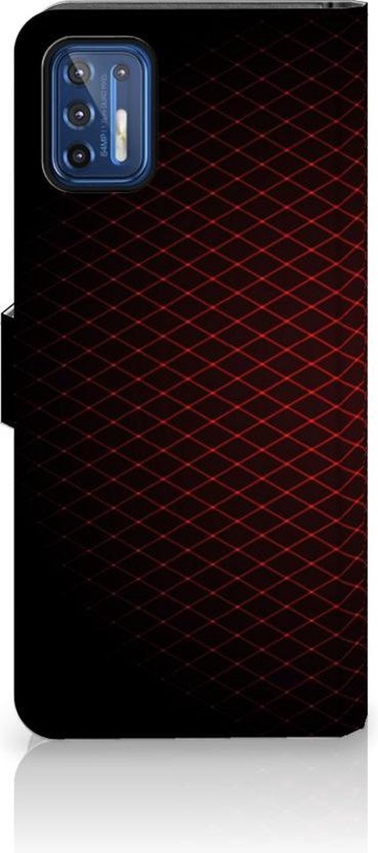 Motorola Moto G9 Plus Telefoon Hoesje Geruit Rood