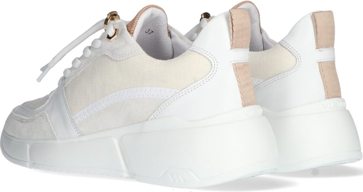 VIA VAI Sneakers Celina Jess Canvas Combi Bianco Bianco | The Little Green  Bag