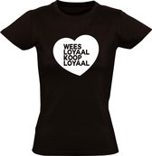 Wees loyaal, Koop lokaal  Heren t-shirt | winkels | winkeliers | ondernemers | bedrijf | kado | Zwart