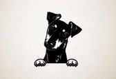 Wanddecoratie - Hond - Manchester Terrier 2 - S - 53x45cm - Zwart - muurdecoratie - Line Art