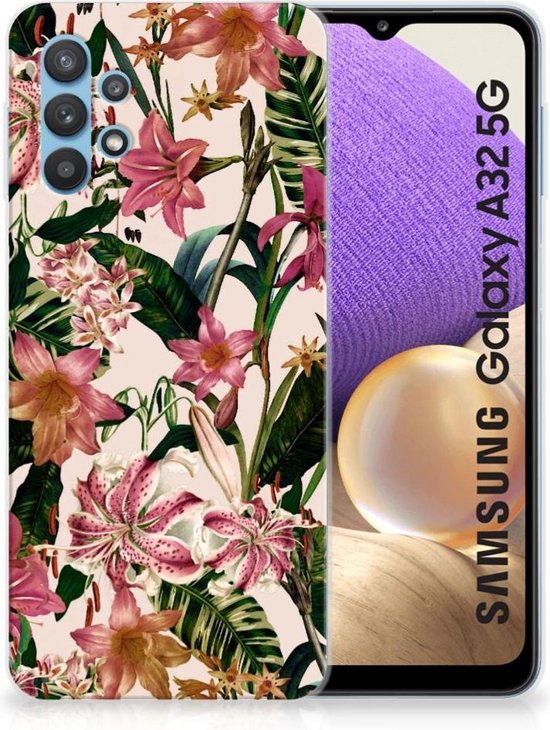 Coque de Protection pour Samsung Galaxy A32 5G Coque Fleurs