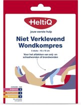 Heltiq wondkompres - Niet verklevend - Steriele gaasjes - 10x10 cm - 5 stuks