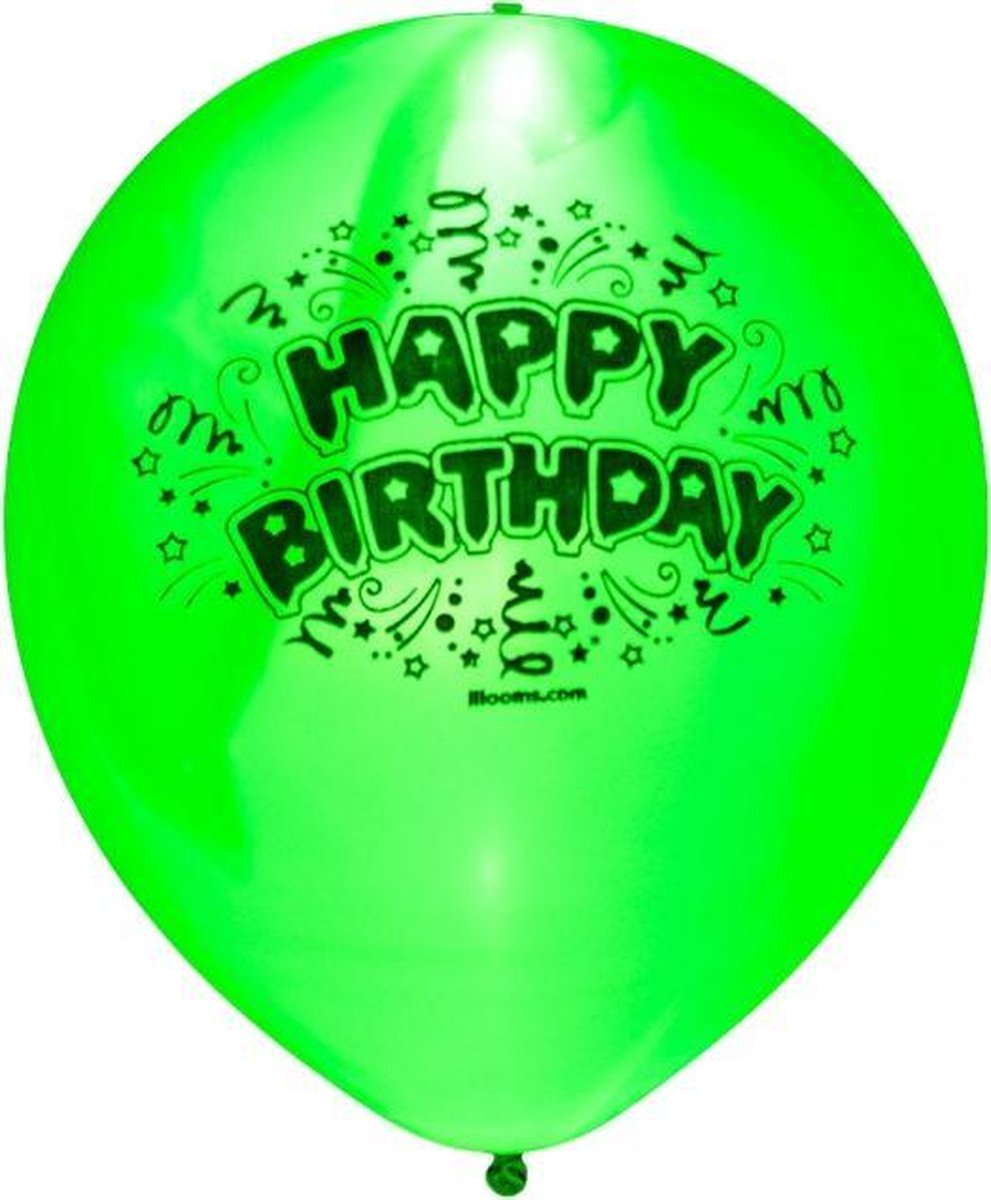 5 Ballons LED Joyeux anniversaire Illooms® : Deguise-toi, achat de