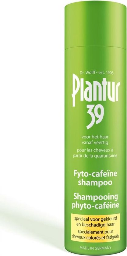 Plantur 39 Cafeïne Shampoo voorkomt en vermindert haaruitval 250ml | Voor gekleurd en gestrest haar