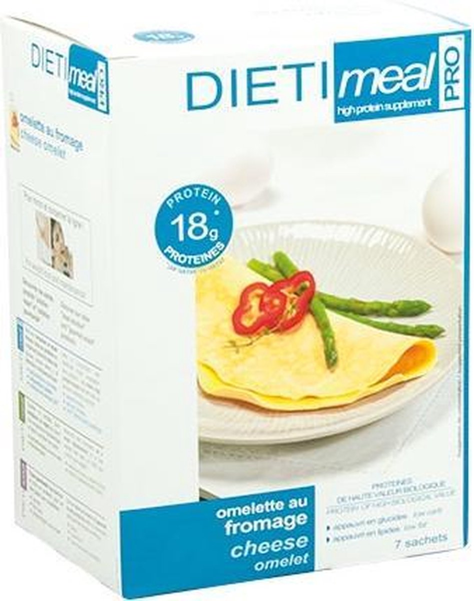 Goedkoopste Dieti Omelet Kaas - 7 stuks - Maaltijdvervanger