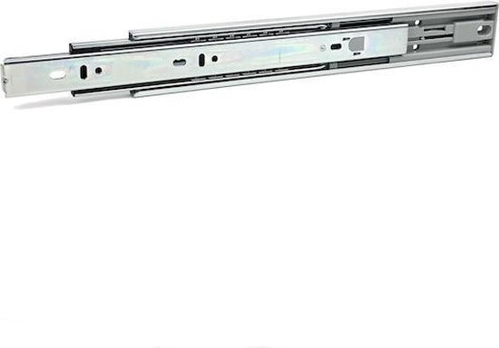 Coulisses de tiroir en acier Cobra® Push to Open 600 mm - extension complète - montage latéral - capacité de charge de 45 kg