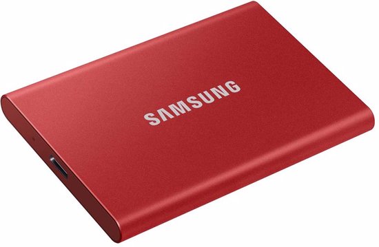 Samsung Portable T7 - Externe SSD - USB C 3.2 - Inclusief USB C en USB A kabel - 1 TB - Rood