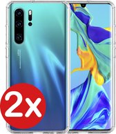 Huawei P30 Pro Hoesje Siliconen Case Cover - Huawei P30 Pro Hoesje Cover Hoes Siliconen - Transparant - 2 PACK