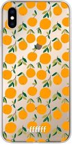 6F hoesje - geschikt voor iPhone Xs Max -  Transparant TPU Case - Oranges #ffffff