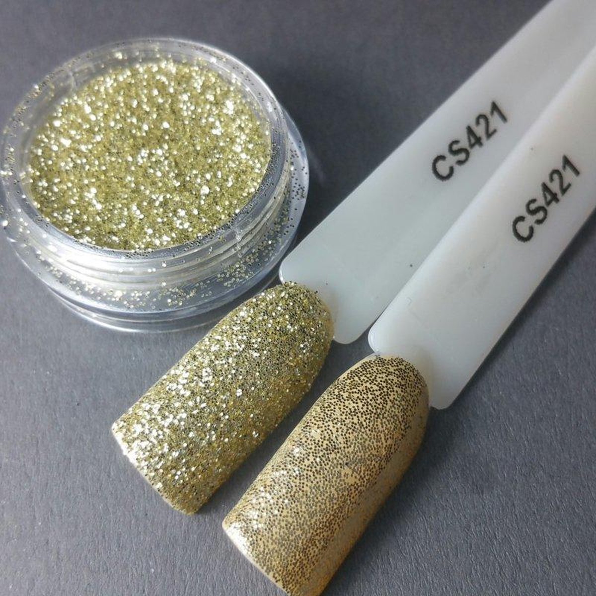 Goedkoopste Nagel glitter - Korneliya Crystal Sugar 421 Prosecco