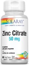 Solaray Zinc Citrato 50 Mg 60 Vcaps