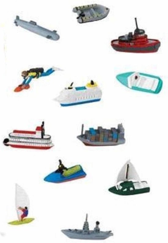 kern landelijk genie Plastic bootjes set van 12 stuks | bol.com