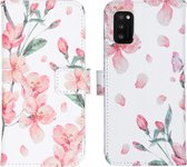 iMoshion Design Softcase Book Case Samsung Galaxy A41 hoesje - Blossom Watercolor White