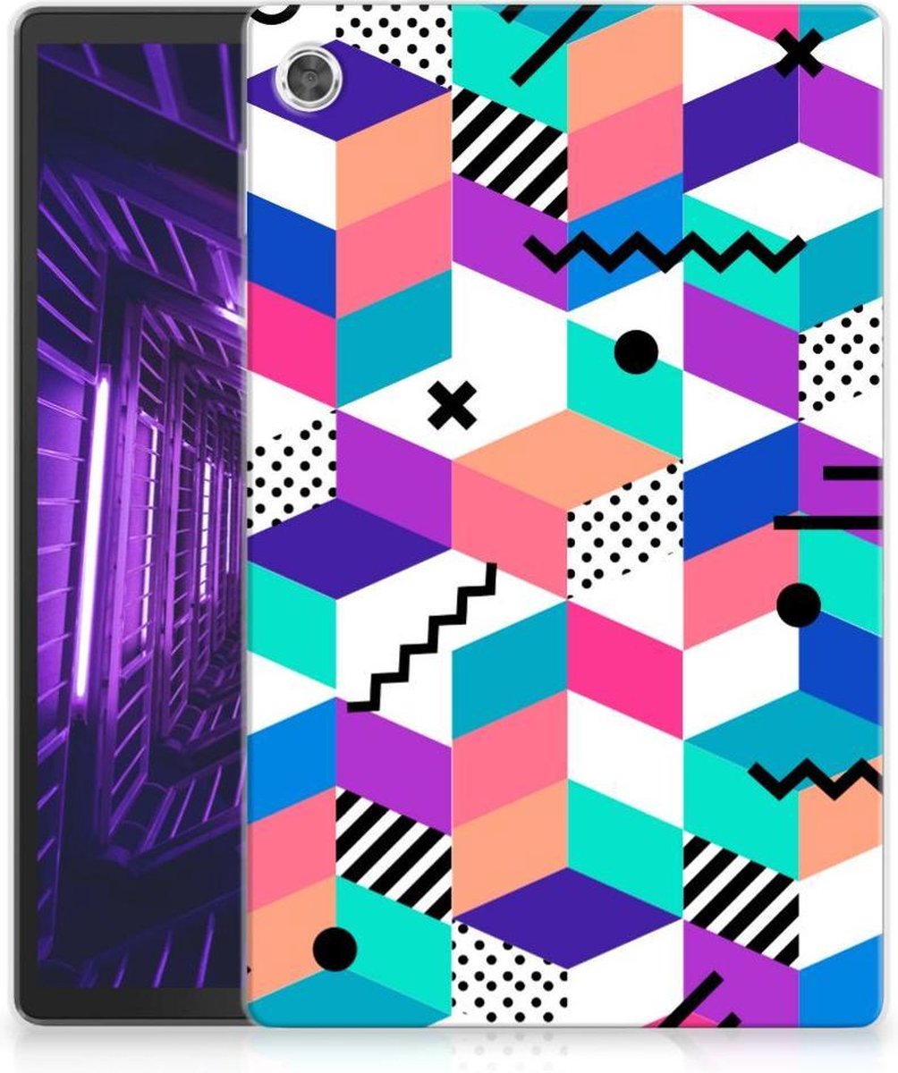 Lenovo Tab M10 Plus Back Cover Blokken Kleurrijk