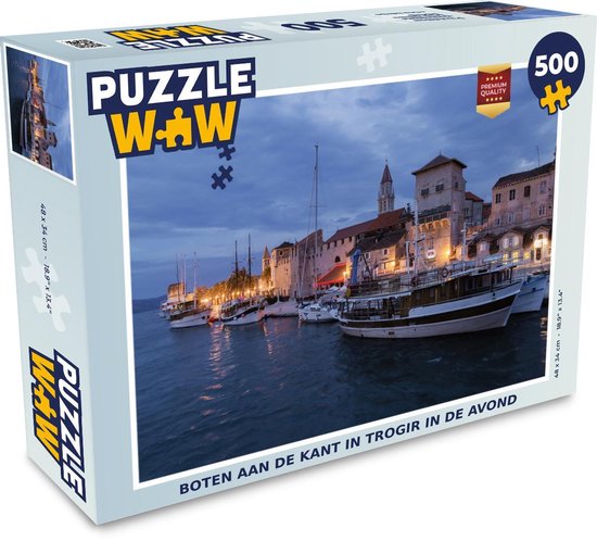 Puzzel 500 stukjes Trogir - Boten aan de kant in Trogir in de avond puzzel  500 stukjes... | bol.com