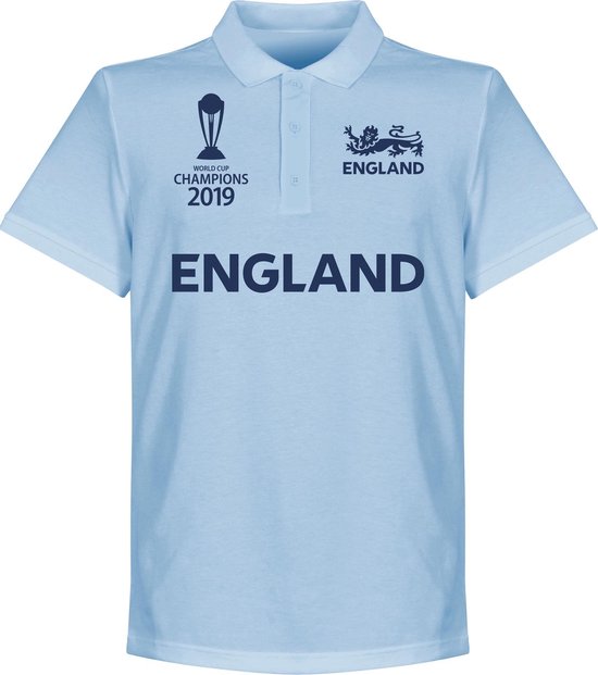Engeland Cricket WK 2019 Winnaars Polo shirt - Lichtblauw