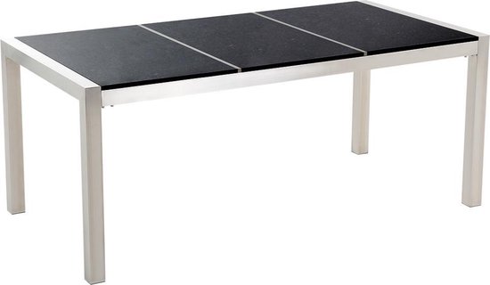 Foto: Beliani grosseto tuintafel zwart rvs