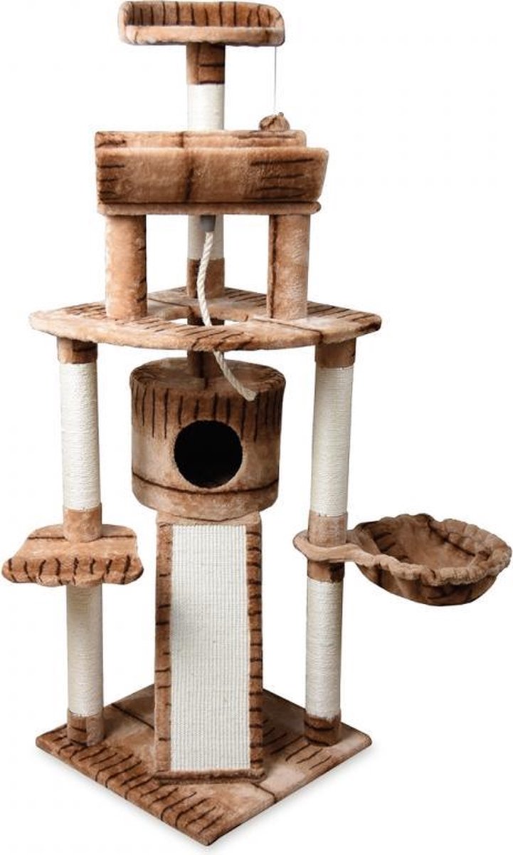 Duvo+ Krabpaal bobby Bruin 50x50x145cm Duvo+ Krabpaal bobby Bruin 50x50x145cm