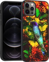 iMoshion Design voor de iPhone 12, iPhone 12 Pro hoesje - Jungle - Vogel