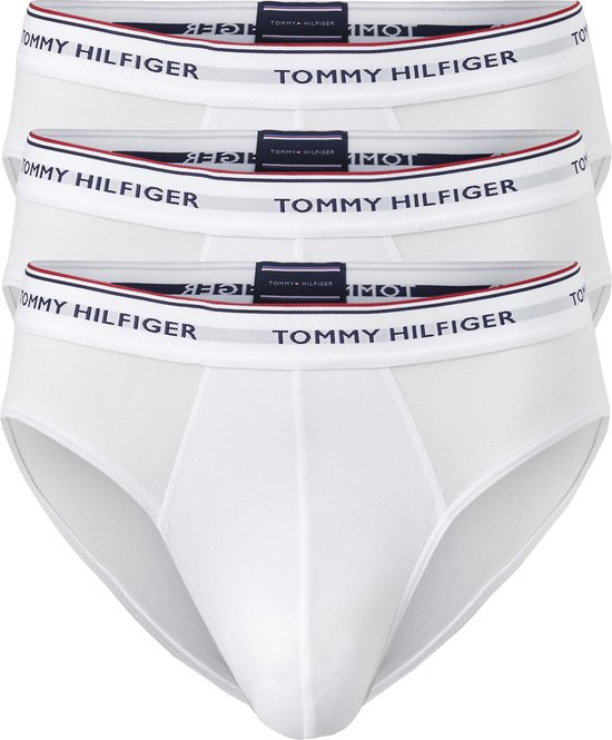 Tommy Hilfiger slips (3-pack) - heren slips zonder gulp - wit - Maat: S