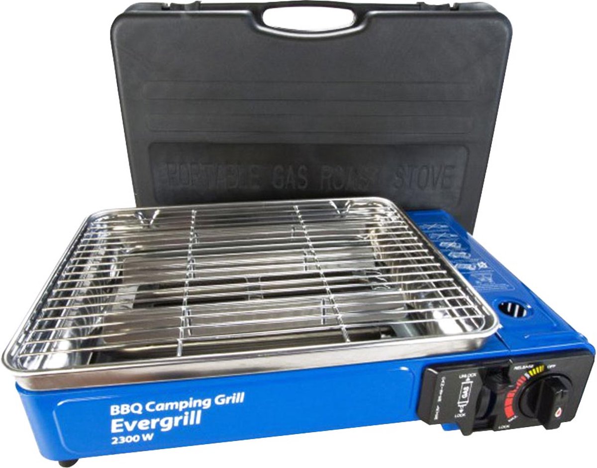 Butaangas Camping Grill Incl. 4 gasflessen Kooktoestel Tafelbarbecue
