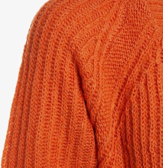 Identificeren Bakkerij scheidsrechter Jazlyn lang gebreid dames vest - Oranje - Maat S | bol.com