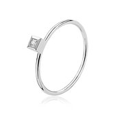 Zinzi Jewels 925 Sterling Zilveren Ring  (Maat: 58) - Zilver