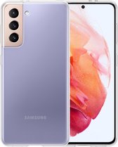Hoesje Geschikt voor Samsung S21 Hoesje Siliconen Case Hoes - Hoes Geschikt voor Samsung Galaxy S21 Hoes Cover Case - Transparant