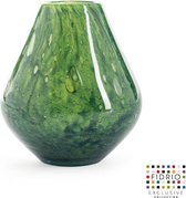 Design vaas venice - Fidrio AMAZONE - glas, mondgeblazen bloemenvaas - diameter 15 cm hoogte 20 cm