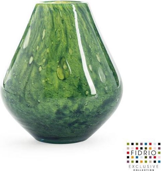 Design vaas venice - Fidrio AMAZONE - glas, mondgeblazen bloemenvaas -  diameter 15 cm... | bol.com