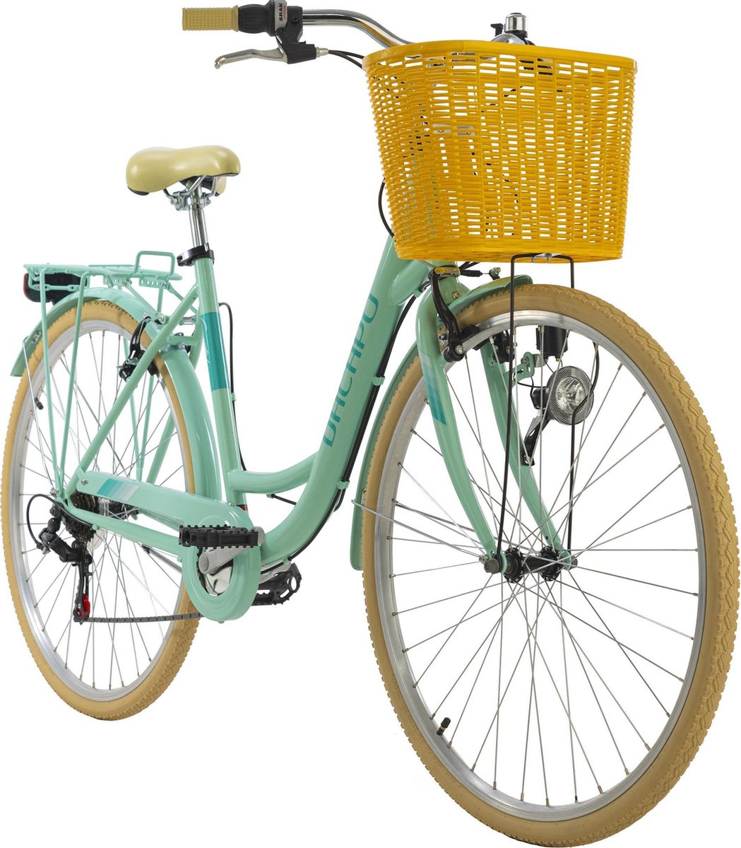 KS Cycling Fiets Stadsfiets 6 versnellingen Cantaloupe 28 inch groen 48 cm