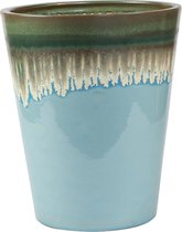 PTMD Macchiato Blue ceramic pot round xl