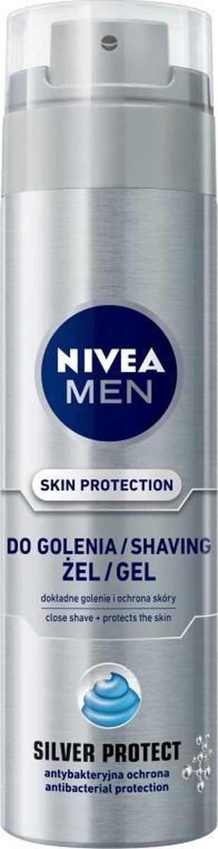 Nivea - Men Skin Protection Silver Protect Shaving Gel - 200ML