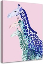 Schilderij 3 giraffen, 2 maten, multi-gekleurd (wanddecoratie)
