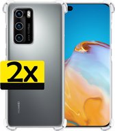 Huawei P40 Hoesje Transparant Shockproof - Huawei P40 Case - Huawei P40 Hoes Transparant - 2 Stuks