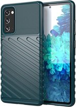 Samsung Galaxy S20 FE Twill Thunder Texture Back Cover Groen