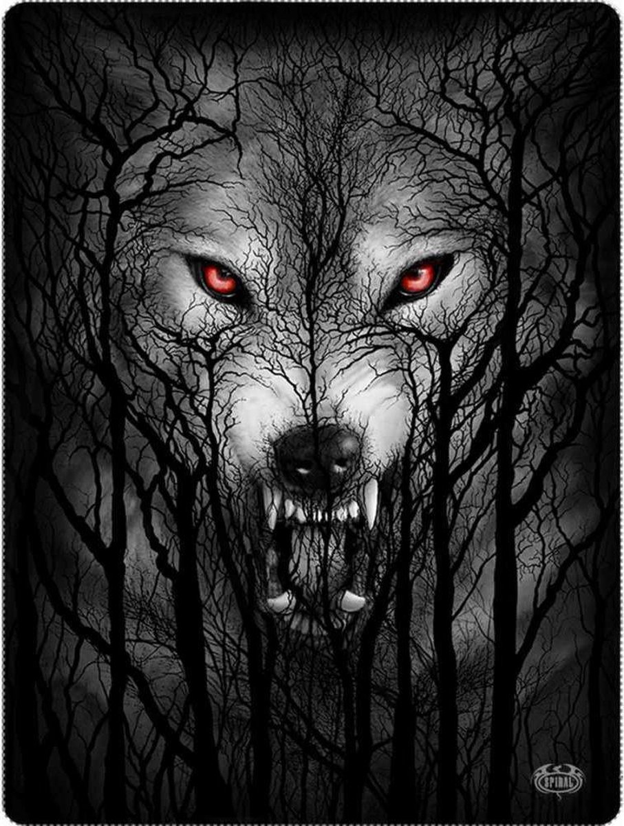 Spiral Forest Wolf Dekens meerkleurig Polyester -