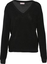 Cassis - Female - Trui in ribtricot met lurex  - Zwart