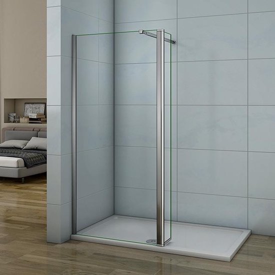 130x40cm Walkin douchescherm douchewand 8mm NANO glazen,flipper Panel,hoogte 200cm