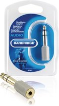 Bandridge BAP664 Stereo Audio Adapter 6.35 Mm Male - 3.5 Mm Female Grijs