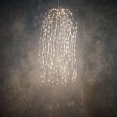 Luca Lighting Waterval Kerstverlichting met Klassiek Witte LED Lampjes - L120 cm - Zilver