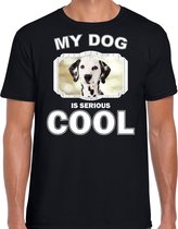 Dalmatier honden t-shirt my dog is serious cool zwart - heren - Dalmatiers liefhebber cadeau shirt M