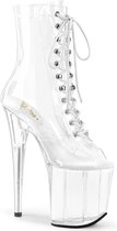 Pleaser Plateau Laarzen, Paaldans schoenen -40 shoes- FLAMINGO-1021C Paaldans schoenen Wit