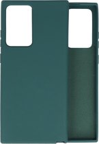 Samsung Note 20 Ultra Hoesje Fashion Backcover Telefoonhoesje Donker Groen